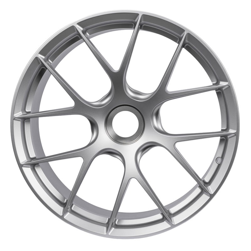 Porsche 718 GT4 RS / Spyder RS Forged Magnesium Center Lock Wheels 20" – GT-01C Satin Silver, Set of 4